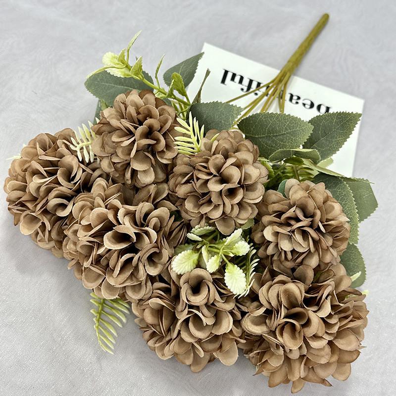 Spring Qi Seven Branch Edge Ball Artificial Flower Wedding Decor For Photography And Home Use