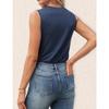 YYFS Women's Fashion Casual Summer Spring Solid Color Print Sleeveless V-Neck Blouses & Shirts