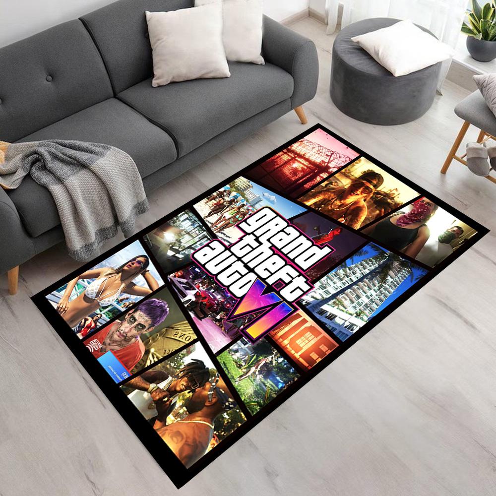 Grand Theft Auto Floor Mat Perfect for Kitchen Dining Room Hallway Living Rooms Antislip Carpet Anime Office Decor Spiritual Gift