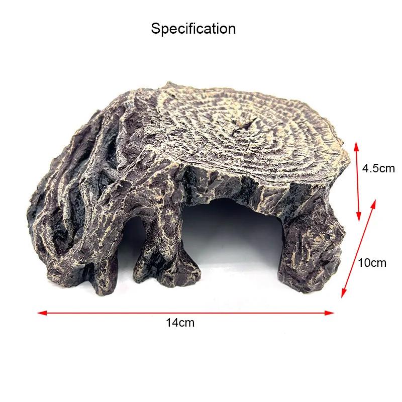 

New Aquarium Decoration Resin Aquatic Fish Tank Ornament Decor Artificial Reptile Terrarium Turtle Accessories серый