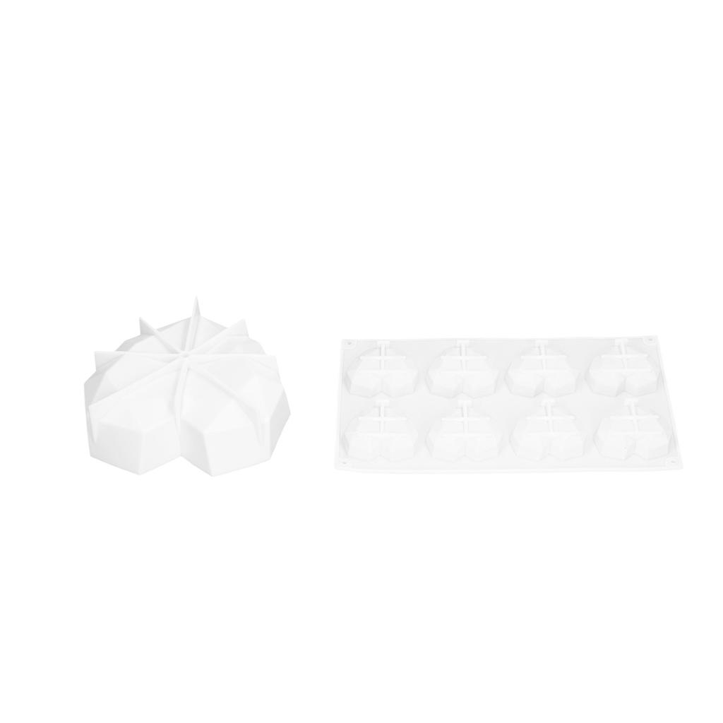 2 Piece Set Heart Mold Food Grade Silicone DIY Production Silicone Baking Mold for Baking Chocolate Fondant Wedding