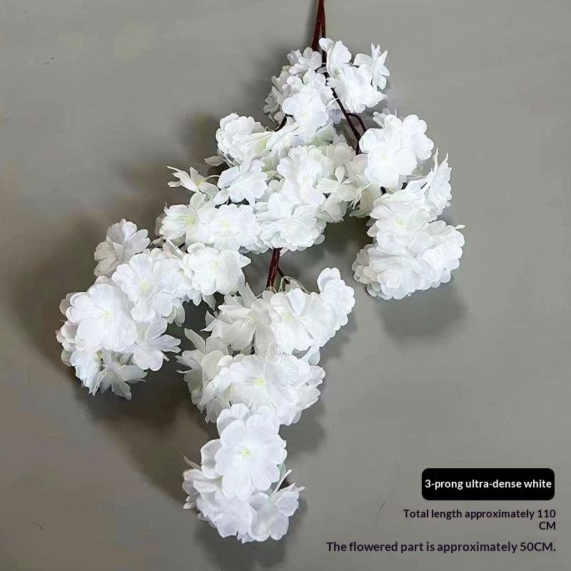 Artificial Cherry Blossom Pink White Cherry Tree Silk Flower Spring Cherry Diy Bonsai Arch Wedding Props Home Decoration