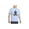 Nike T Shirts Men's Blue Crew Neck Moderate Straight Fit DQ1011-548