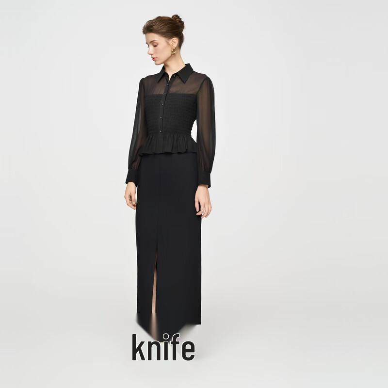 ELLASSAY Women's Elegant A-Line Slit Skirt