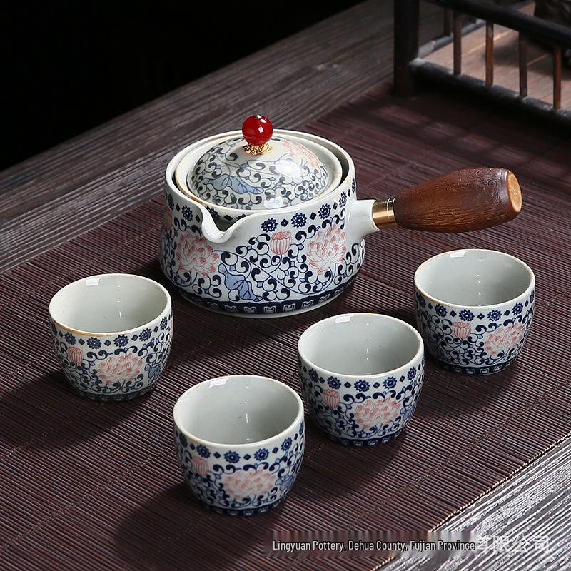 Xiaokang Portable Quick-Brew Travel Tea Set with Automatic Teapot