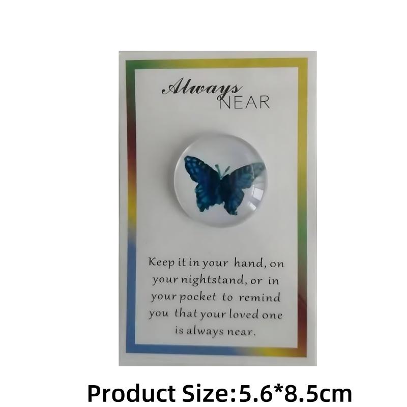 Mini Glass Penguin Hug Token with Hummingbird Card - Inspirational Gift for Friends Family Love Friendship Sympathy Keepsake