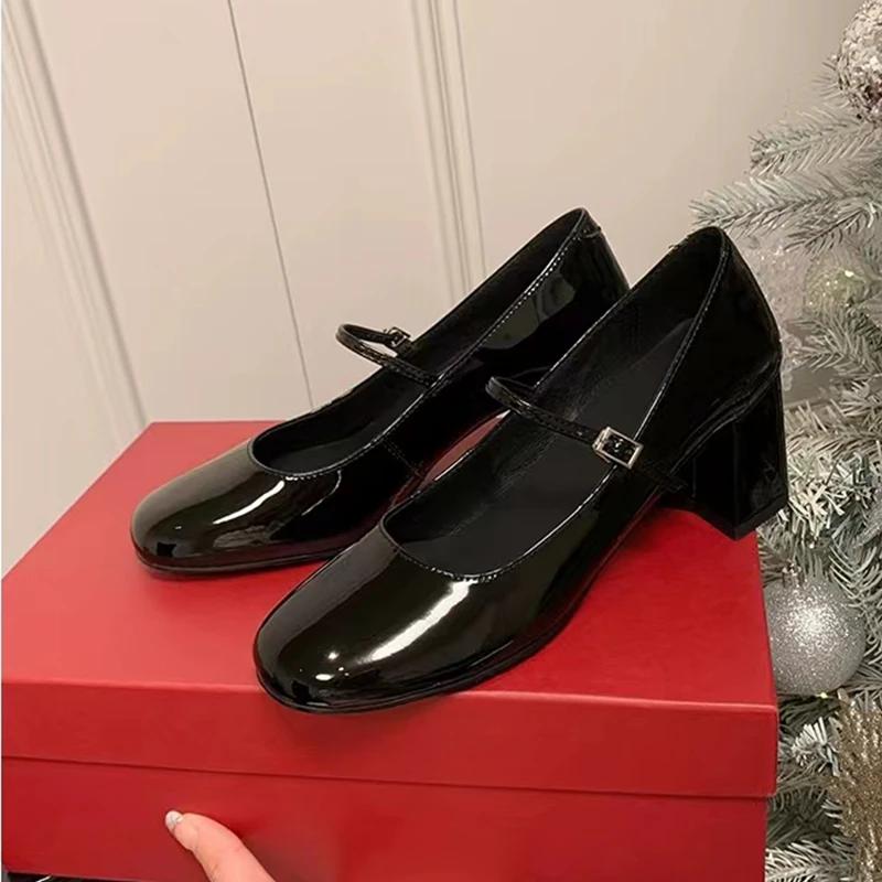 Fashion Mary Janes High Heels Shoes Women Sandals Summer Lolita Dress Shoes Fashion 2024 New Walking Pumps Brand Casual Mujer Zapatillas