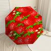 1PC Strawberry flowerUmbrella-8-Rib Reinforced, Automatic Open, Lightweight & Durable, Cute Fashion Accessory for Outdoor-P202