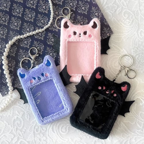 G-Trigger Devil-Shaped Trading Card Case, Anime Card Case, Collectible Book, Trading Card Holder, Korean Goods, Black