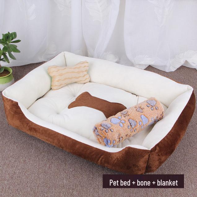 Warm Dog Bed for Small, Medium, and Large Dogs - Pet Nest & Mat for Dogs and Cats