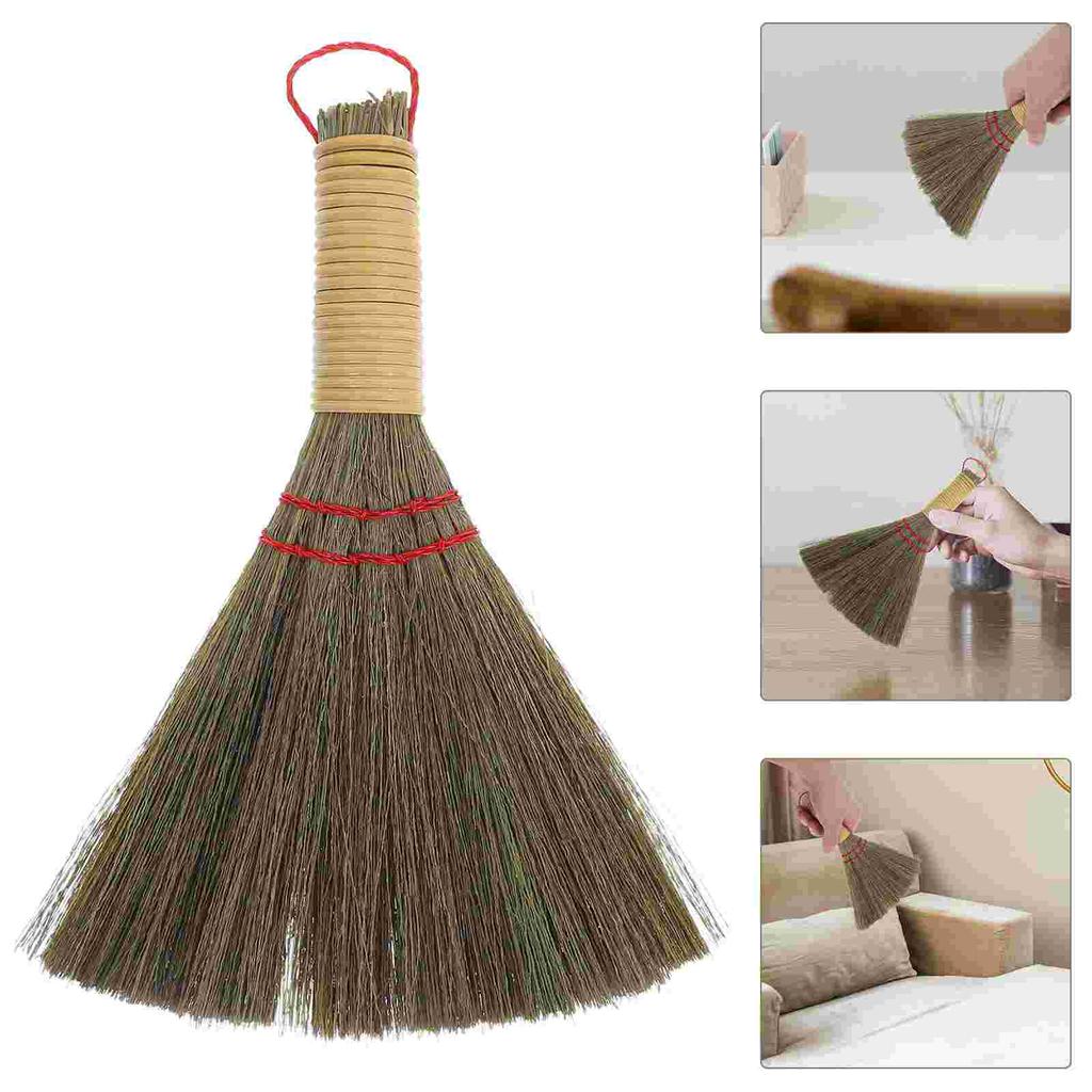 Stabile Maisstroh Handbesen Kehrbesen Bürste zum Reinigen Kamin Boden Sofa Kehren Tragbar Leicht Langlebig