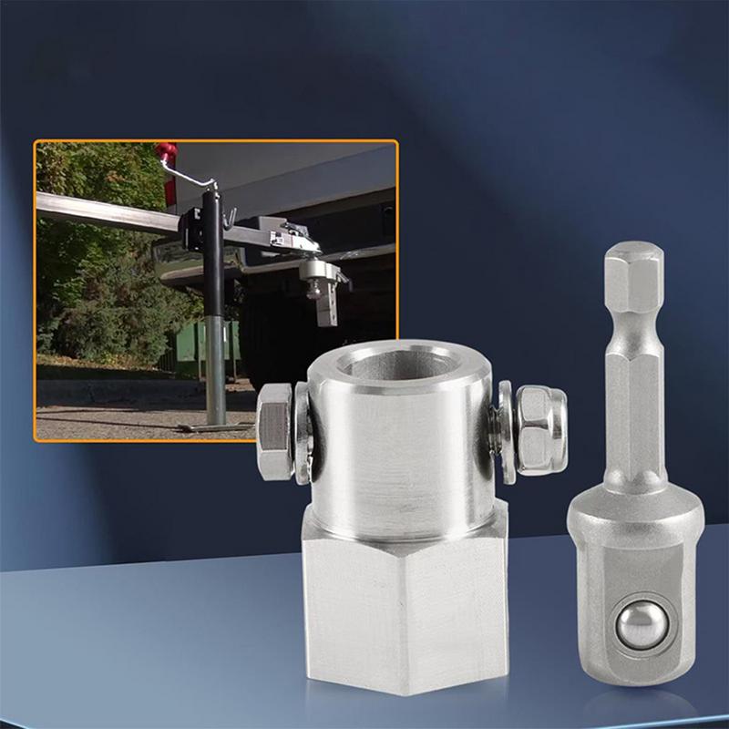 Pentru consultați descrierea Adaptor pentru burghiu cu crestătură Cric din oțel inoxidabil Cric pentru remorcă Adaptor pentru manivelă Burghiu