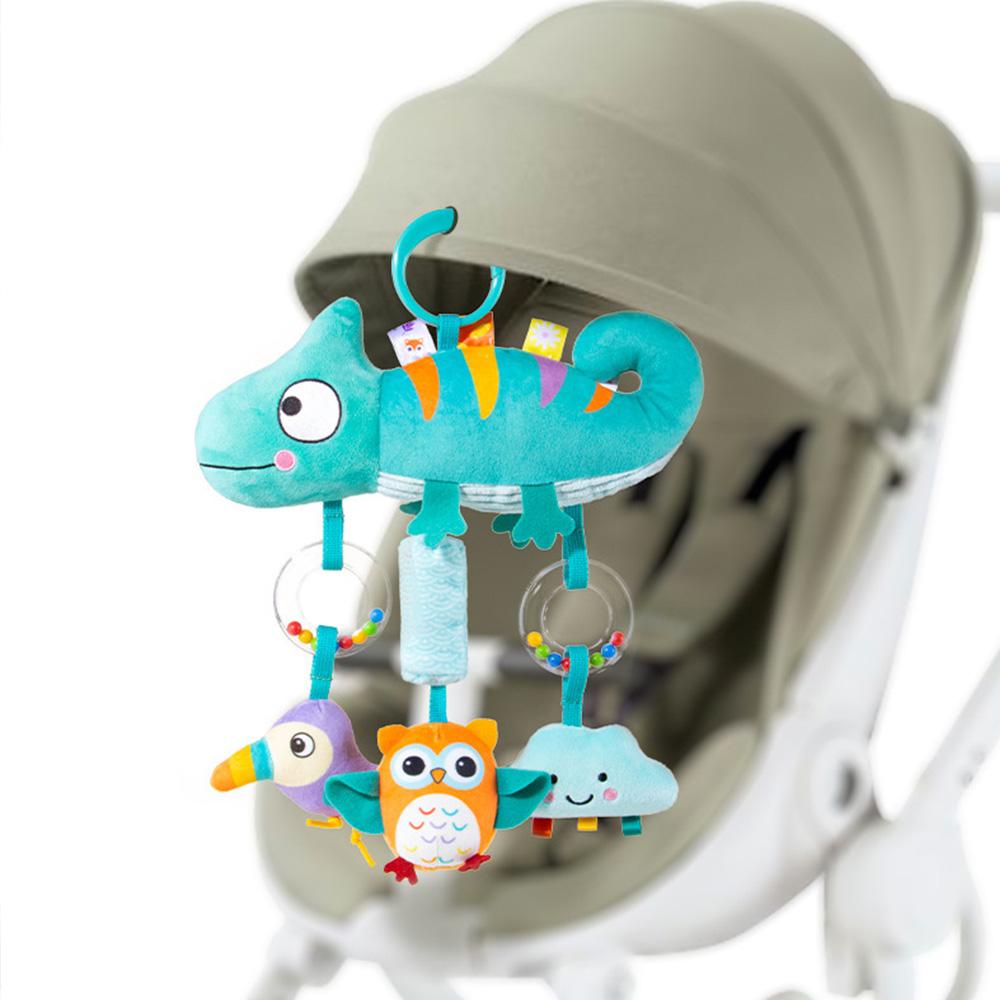 Babies Stroller Rattles Toy Jingle Travel Toy Hand Rattles With Cartoon Design Jingle Toy Portable Soft Grip for Newborns Gifts