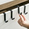 Stainless Steel Over Cabinet Door Hook J Shape Heavy Duty Coat Towel Hook No Drill Space Saving Cabinet Door Hanger Laundry Room