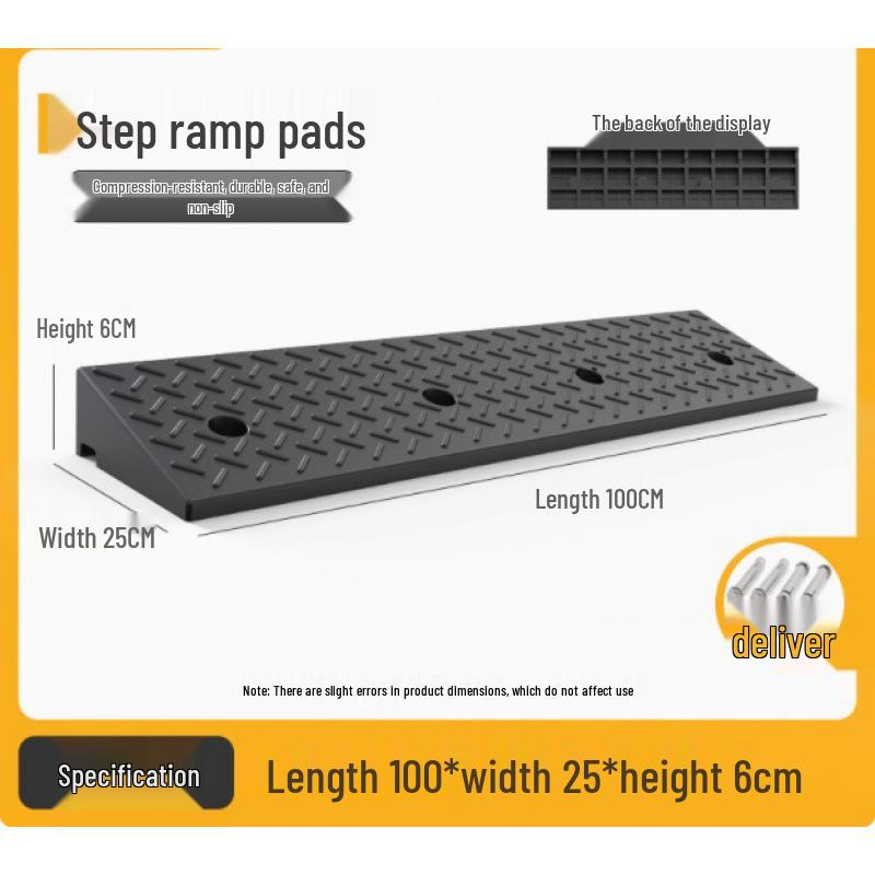 Rubber Curb & Threshold Ramp Mat for Home and Car 