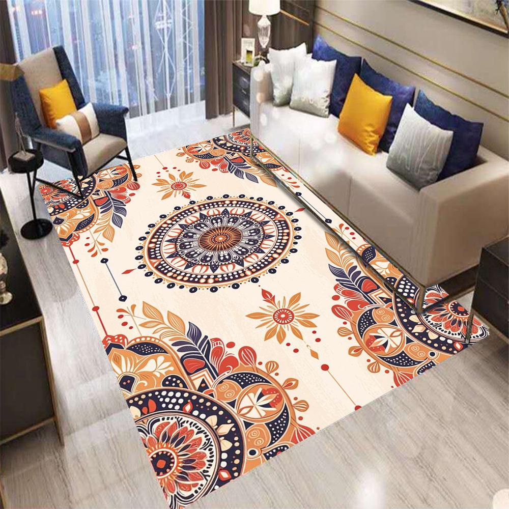 

Retro Bohemian Persia Style Carpet Living Room Sofa Bedroom Bedside Kitchen Entrance Door Mat Non-Slip Home Decor Rug` 50X80CM