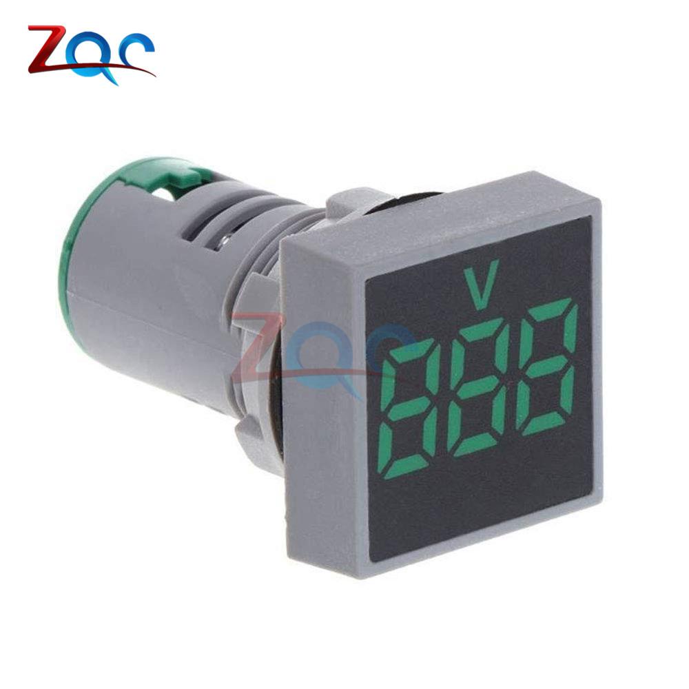 Square LED Digital Dual Display Voltmeter Ammeter Signal Lights Volt Voltage Gauge Current Tester Meter AC 60-500V 0-100A 220V