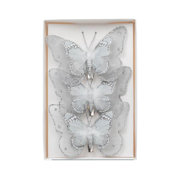 Glittering Butterfly Christmas Ornament Unique Butterfly Hanging Ornament for Christmas Tree and Holiday Decorations