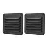 2pcs White Side Exhaust Port 141*125mm Ventilation Side Wall Ventilation Opening  Wall Ventilation