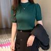 2024 Korean Style Women's Slim High Neck Knit Top - Spring/Autumn Layer