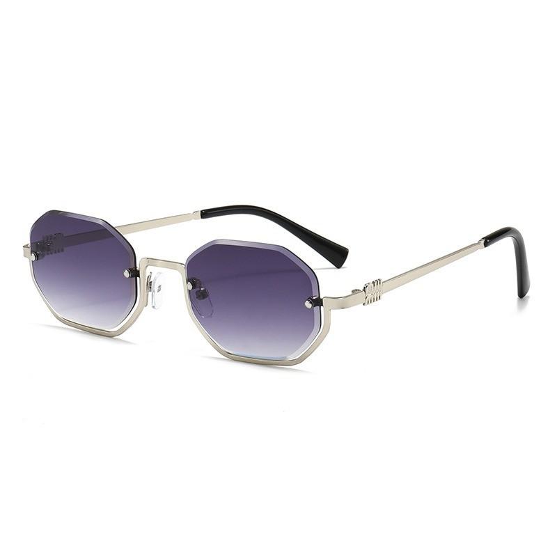 Geometric Polygon Shape Sunglasses With Uv400 Protection For Fashionable Outdoor Wear