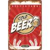 Pc Kaltes Bier Vintage Metallschild (xcm xin) Erfrischendes Retro-Bar-Dekor für Bierliebhaber