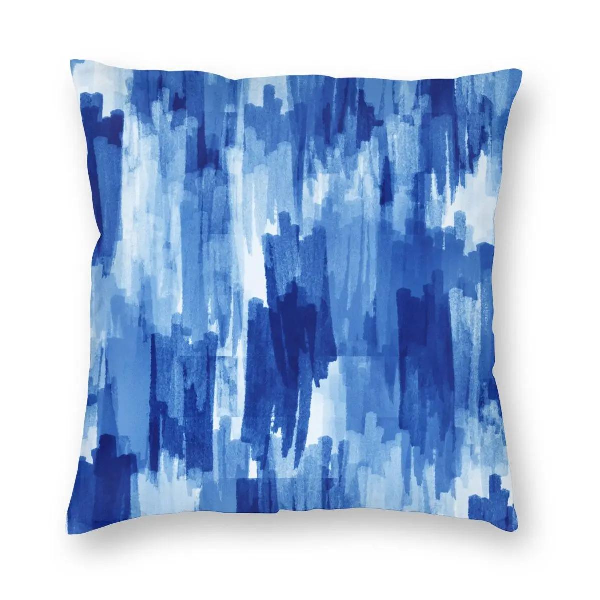 

Абстрактное искусство Синяя картина Наволочка Мягкая ткань Наволочка Декоративная Наволочка Чехол Диван Молния 66x66cm