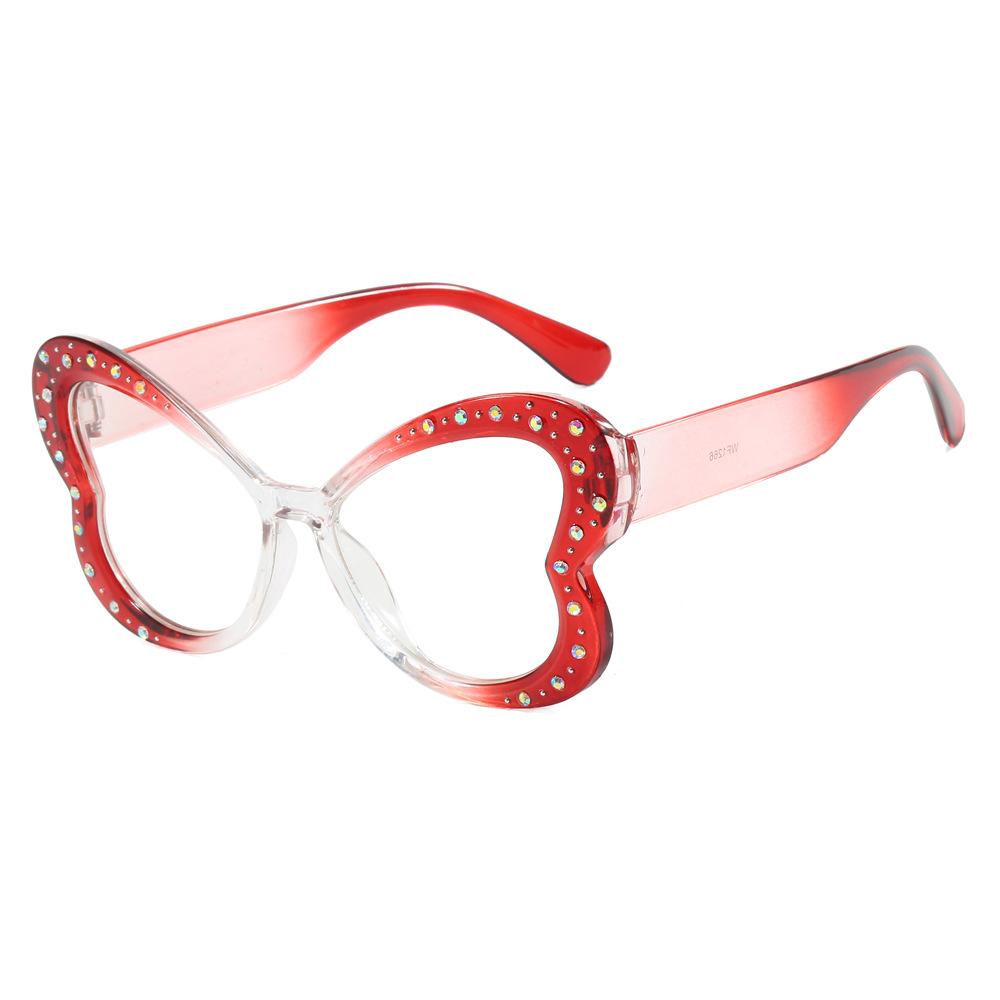 Large Computer Glasses Frame Women Men Cat Eye Anti Blue Light Butterfly Eyewear Blocking Glasses Optical Spectacle Eyeglasses