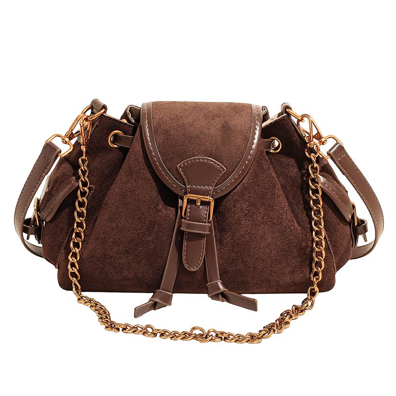 Herbst- und Winter-Bucket-Bag Retro High-End Tragbare Damenhandtasche Große Kapazität Schulter-Umhängetasche