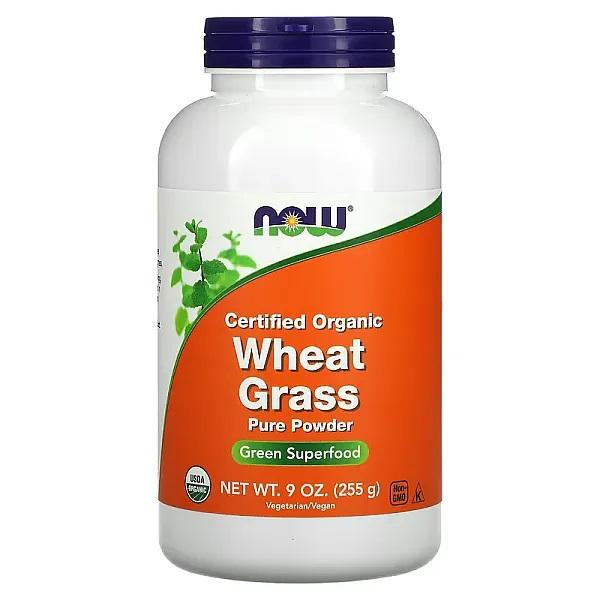 

NOW Foods - Certified Organic Wheat Grass, Pure Powder, (255 g)