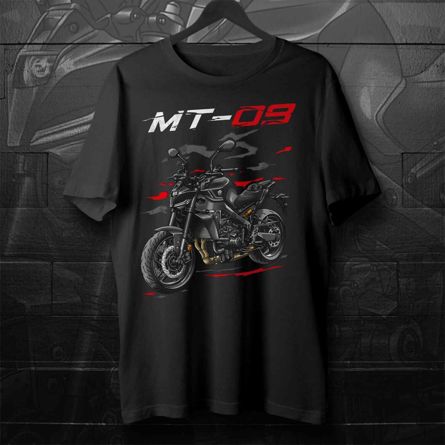 MT09 2024 TShirt for Motorcycle Riders Mens and Womens Fashion Casual High Quality Round Neck Cotton Tshirt S
