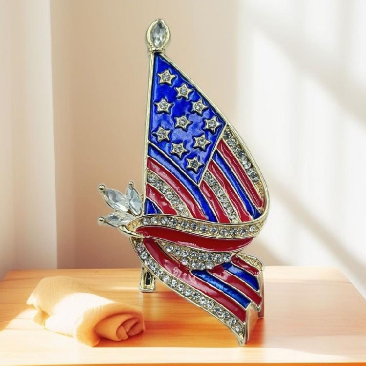 Patriotic Pin Trendy Flag Designs Alloy Metal Brooch Jewelry Accessory For Clothing Bags Friendship