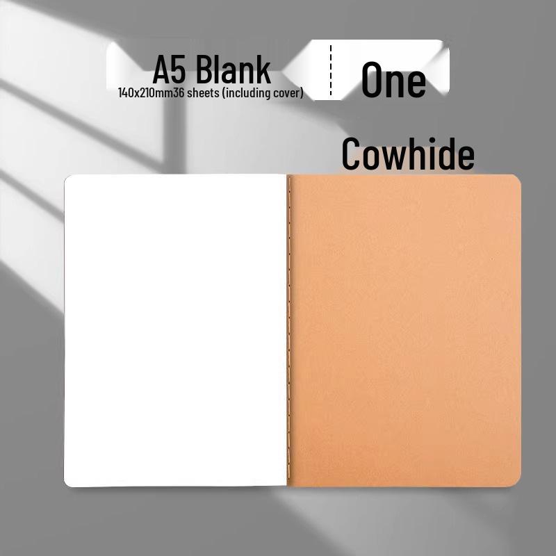 

Kraft Paper A5 Student Notebook – Thick Diary with Soft Cover and Grid Pages