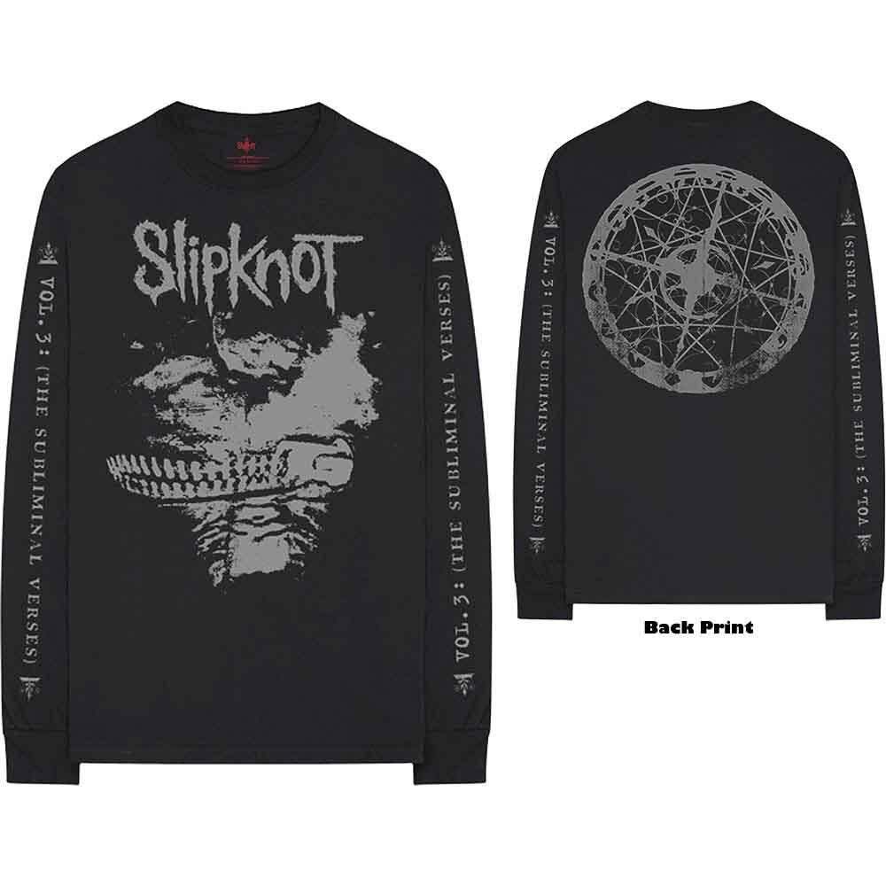 Slipknot Subliminal Verses L/S Shirt Black New Unisex T-Shirt L