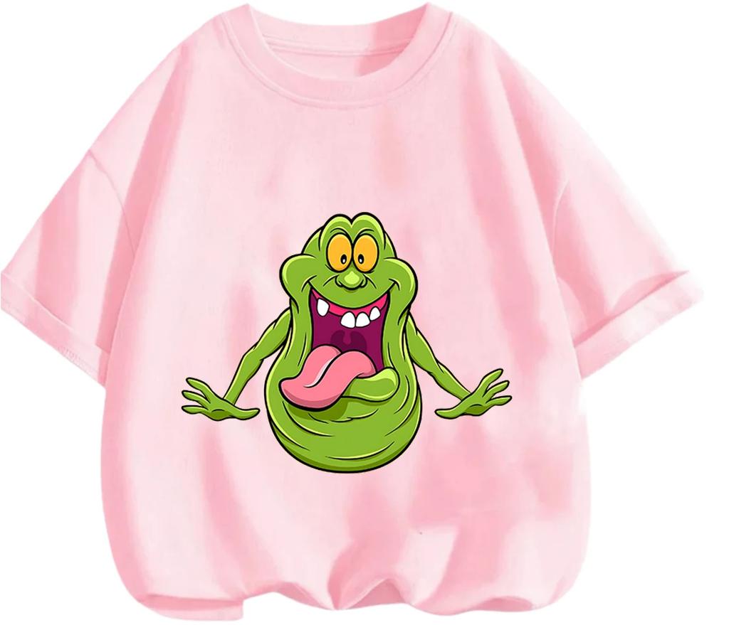 Summer Kids Crew Neck Short Sleeve T Shirt Ghostbusters Classic Cartoon Print Casual School Daily Wear Boys Girls 3 14 Yearss