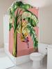 Exotic Tropical Banana Plant Shower Curtain - Vibrant Leaf Design For Home Decor - Waterproof Bathroom Accessory Elevate Space
