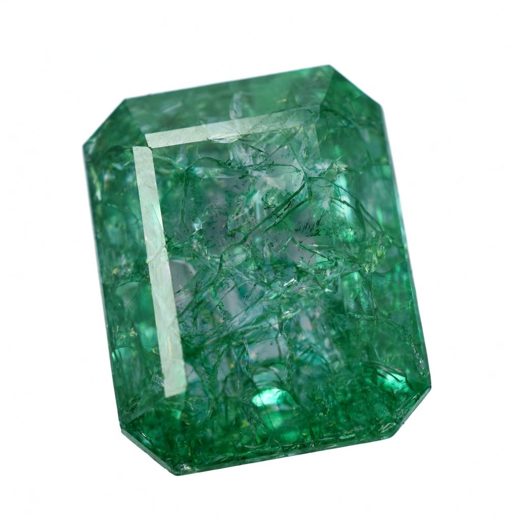 Natural Green Emerald Loose Gemstone Emerald Cut 6.70 ct for Jewelry Making and Gem Collections