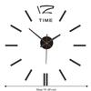 Battery Operated Wall Clock Sticker Frameless Wall Clock Decor DIY Clock Kit  Office Decoration