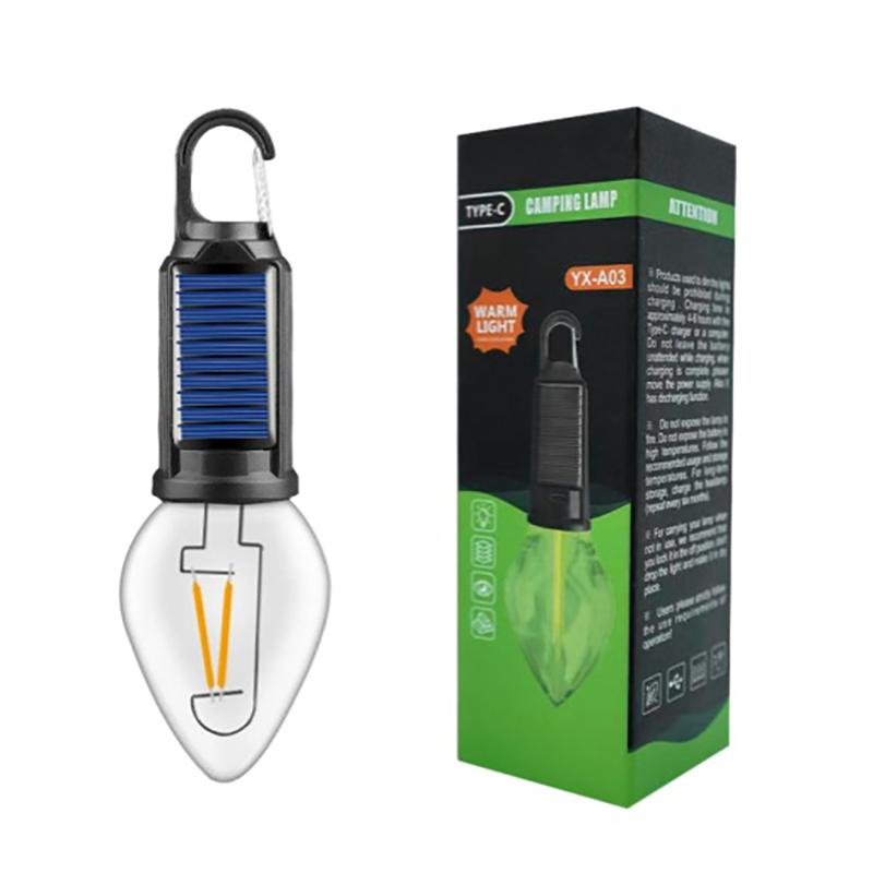 1 Set Portable Night Lights Outdoor Solar Powered Led Lamp Bulbs Usb Charging Camping Light Flashlight Fishing Essentials