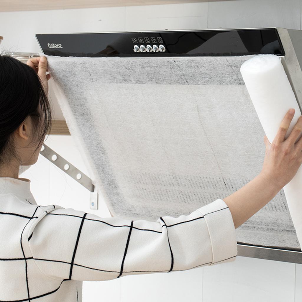 12-piece/set Durable & Portable Kitchen Filter Papers Absorbent Disposable Filter Sheets Lightweight for Ranges Hoods