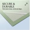 Cooling Ice Silk Rattan Mat 3-Piece Set Foldable Fitted Sheet 150/180x200cm Dorm Summer