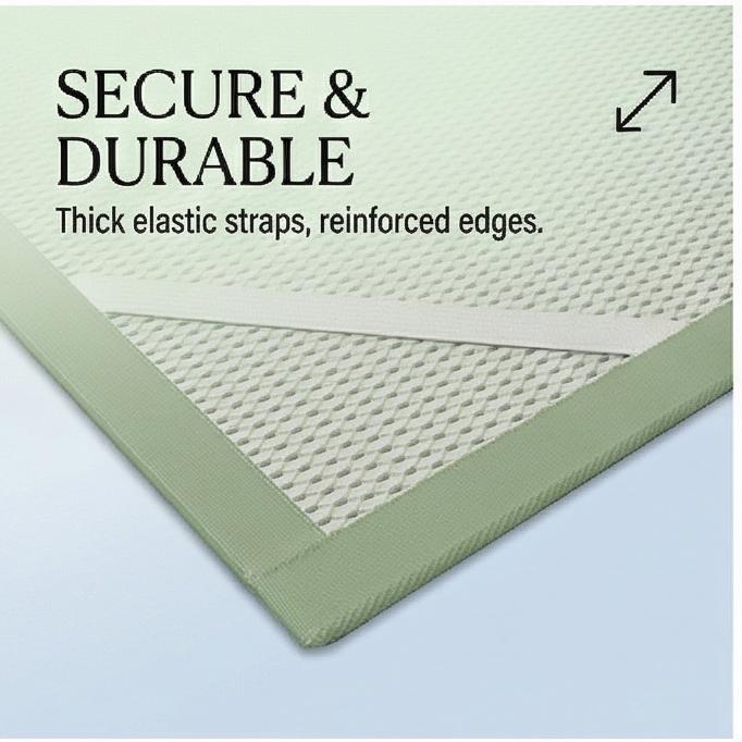 Cooling Ice Silk Rattan Mat 3-Piece Set Foldable Fitted Sheet 150/180x200cm Dorm Summer