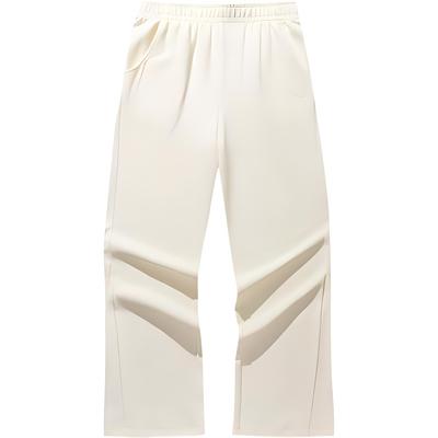 Comfortable Casual Simple Loose Straight High-Waisted Knitted Sports Pants Women Bottoms Light-Protein 962517303-3