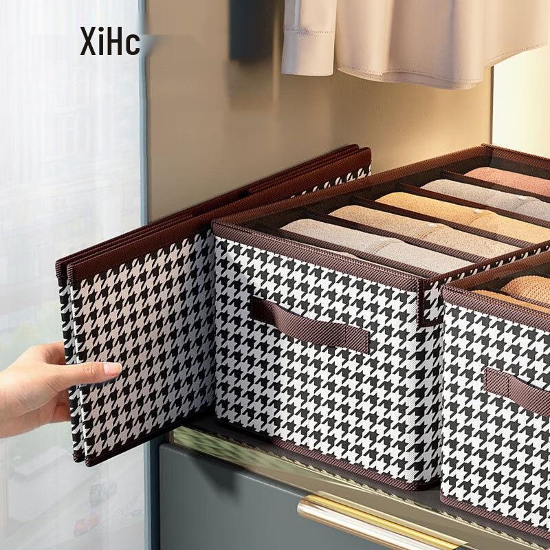 Houndstooth Foldable Wardrobe Storage Box