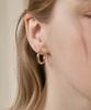 Dmoment (18K Gold Plated) Core Daily Ring Earrings