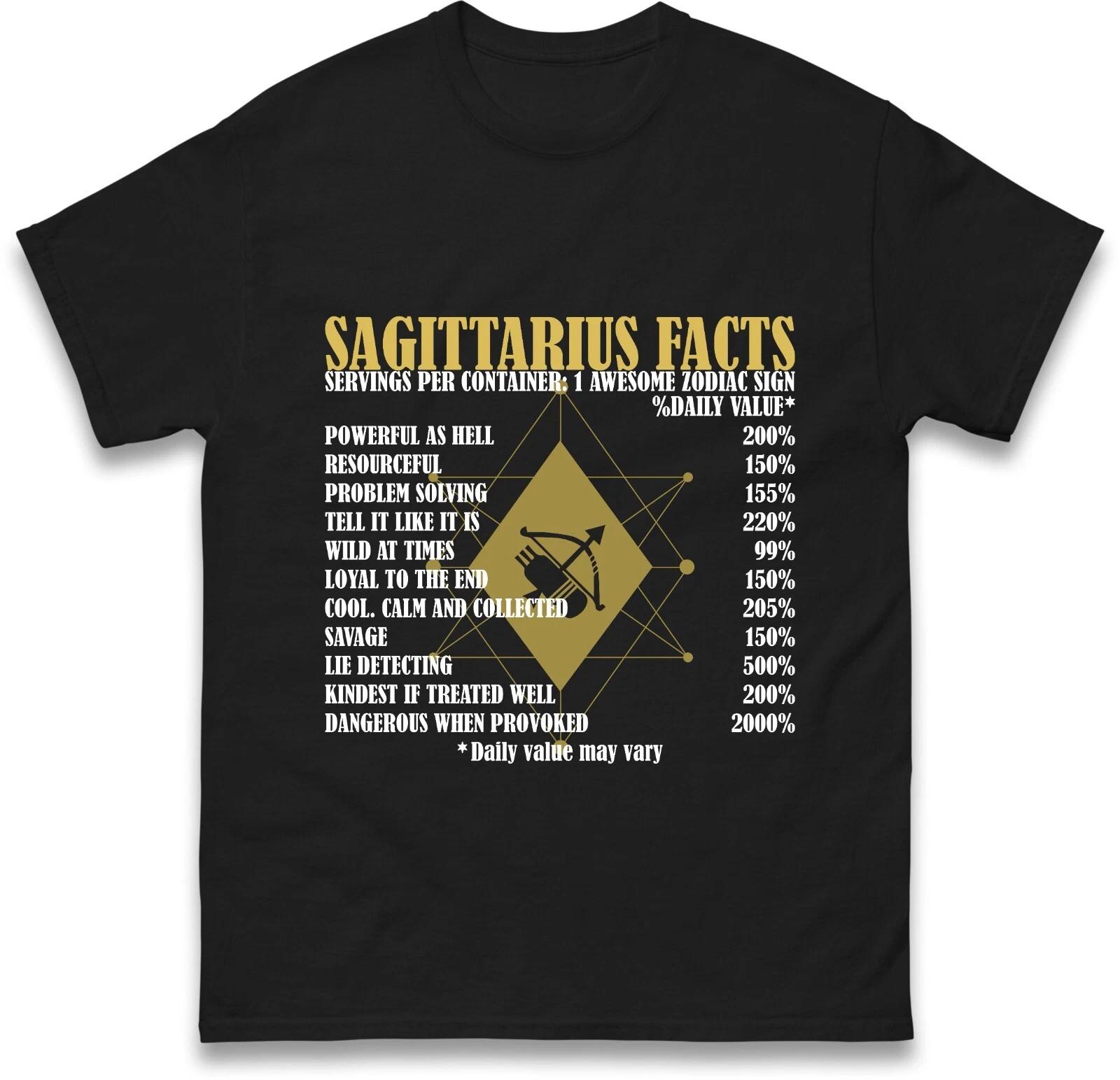 Zodiac Sagittarius Horoscope Birthday Facts T Shirt S