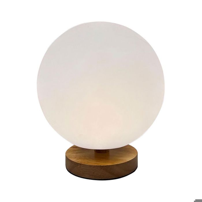 Lampe de bureau en bois polyéthylène aluminium DKD Home Decor