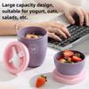 Seal Breakfast Cup Milk Cup Double Layer Fruit Salad Food Storage Box Overnight Oats Container