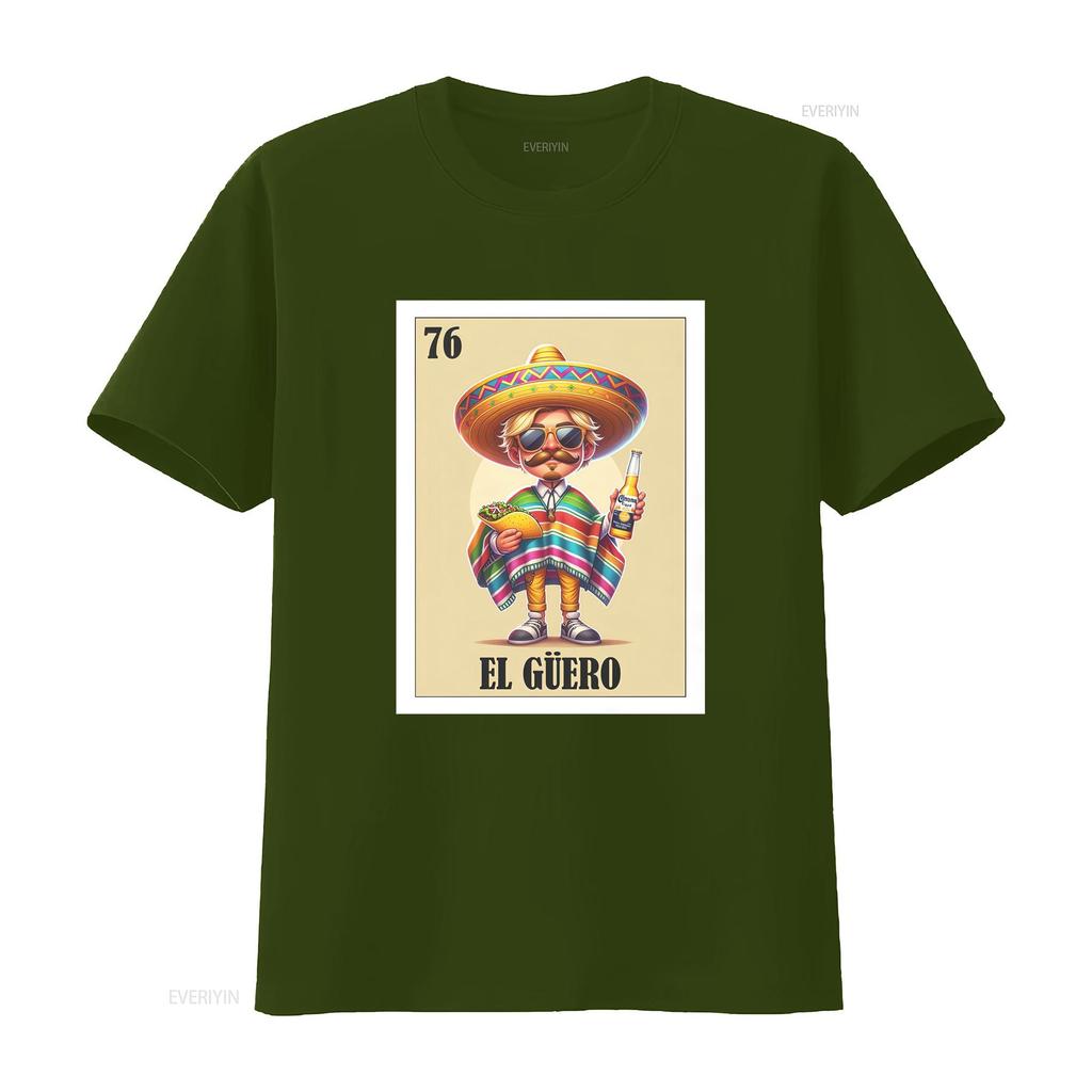 Loteria T Shirt El Guero Blonde Guy Spanish Vintage Washed Graphic Streetwear Comfortable Unisex Stretched Stylish Slightly