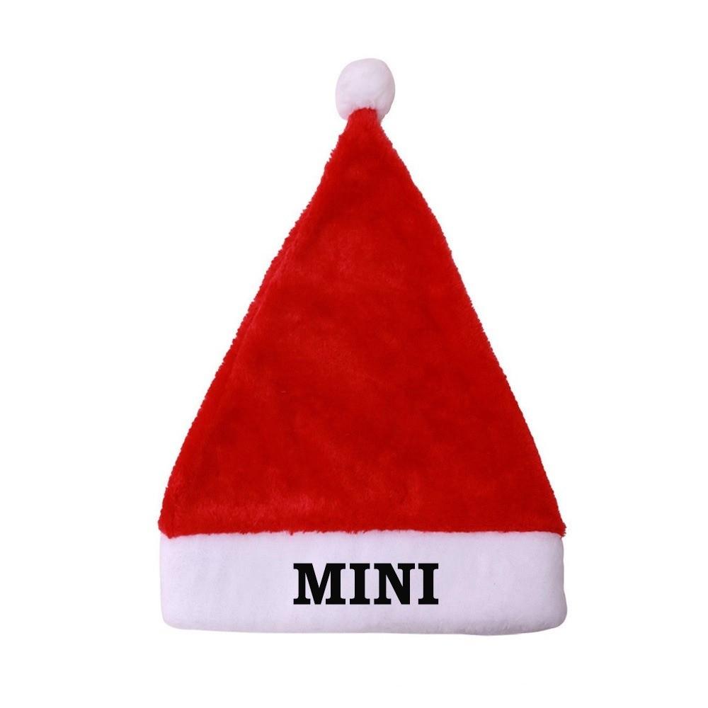 Fluffy Family Matching Santa Hat DAD MOM MINI Embroidered Plush Santa Cap Home Decor